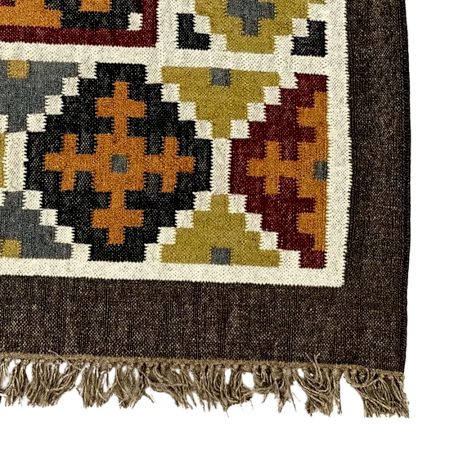 Handcrafted Multicolor Jute Dhurrie Vintage For Living